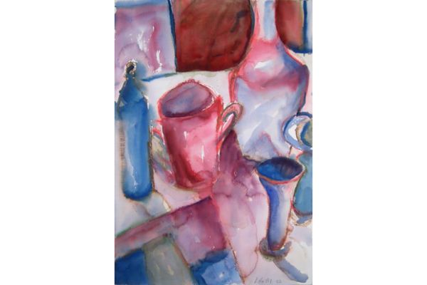 Red and Blue, watercolour on Fabriano Artistico, 15x20 in.